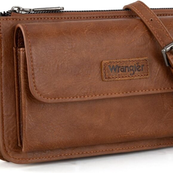 Women RFID Crossbody Wallet Purse with Card Slots and Detachable Strap - Picture 1 of 7
